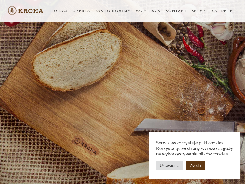 KRO-MA - producent drewnianych desek kuchennych do krojenia